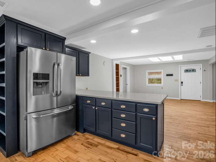 35 Chastain Hill Road, Mills River, NC 28759.  MLS# CAR4388520, YatesRealty ID 32063. Kitchen, overlooking Living Room