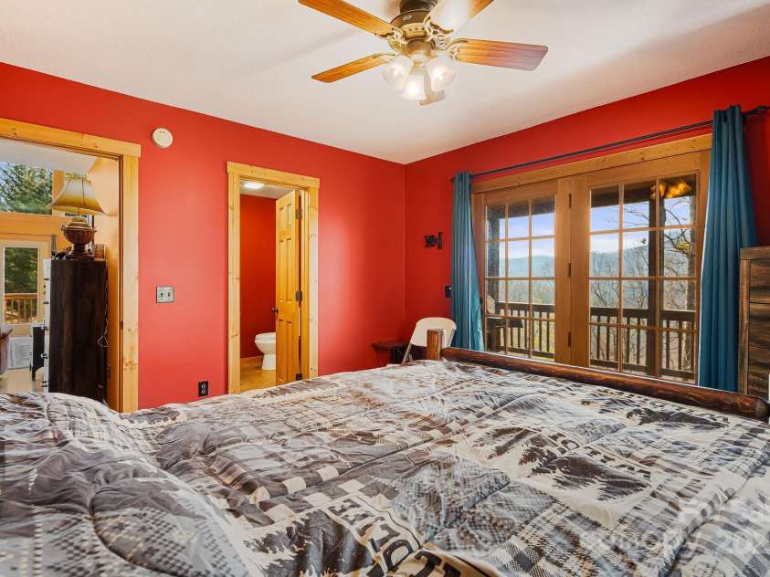 61 Turtle Rock Lane, Tuckasegee, NC 28783.  MLS# CAR4227707, YatesRealty ID 3208. Primary bedroom