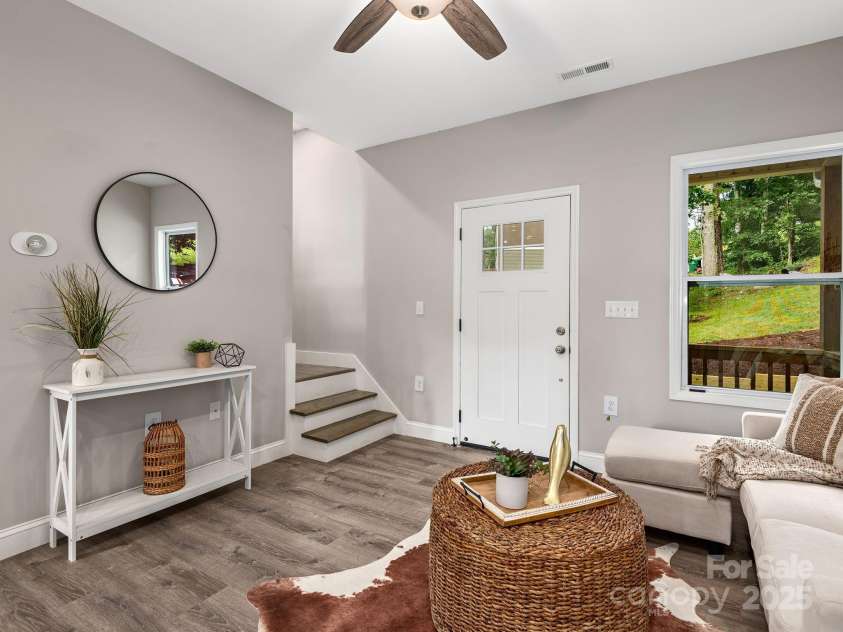 111 Mears Ridge Drive, Asheville, NC 28806.  MLS# CAR4265315, YatesRealty ID 32084. Gracious and bright entryway with modern finishes and large windows