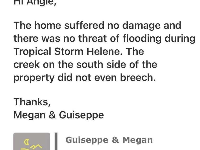 111 Mears Ridge Drive, Asheville, NC 28806.  MLS# CAR4265315, YatesRealty ID 32084. NO flooding and no damage before, during, or after Helene