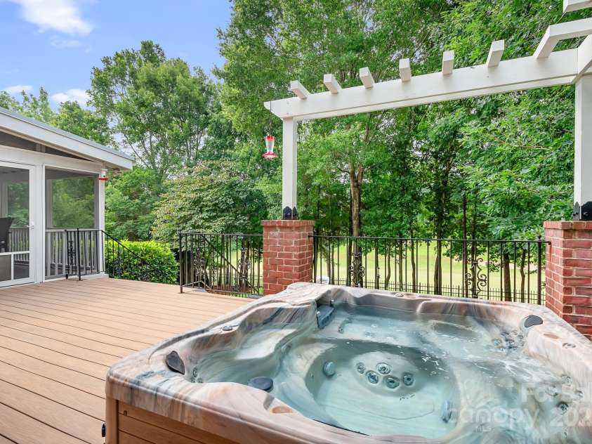 14138 Timbergreen Drive, Huntersville, NC 28078.  MLS# CAR4277542, YatesRealty ID 32099. Built in hot tub