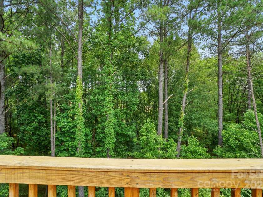 25622 Seagull Drive, Lancaster, SC 29720.  MLS# CAR4197306, YatesRealty ID 3210. Tree lined backyard