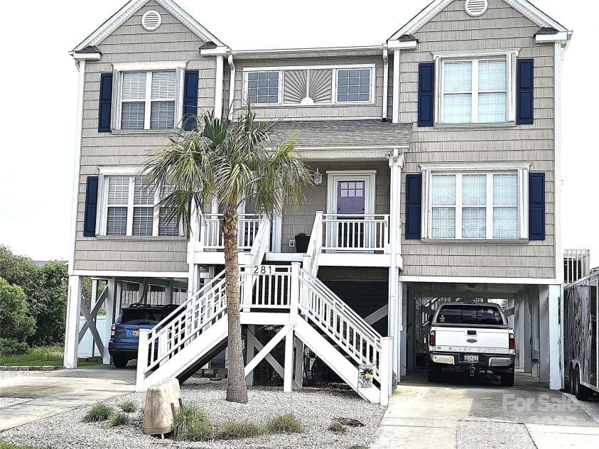 281 Brunswick Avenue, Holden Beach, NC 28462.  MLS# CAR4289276, YatesRealty ID 32135. View from Street