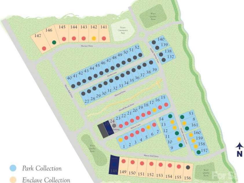 18221 Middle Springs Lane, Mint Hill, NC 28227.  MLS# CAR4292327, YatesRealty ID 32149. Homesite 159