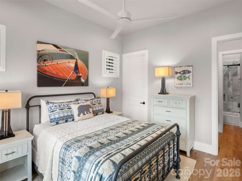 425 Dockside Drive, Nebo, NC 28761.  MLS# CAR4393009, YatesRealty ID 32158. Second bedroom with ensuite bath.