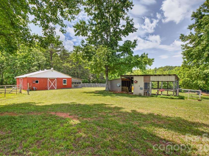 505 Glover Road, Ellenboro, NC 28040.  MLS# CAR4390843, YatesRealty ID 32171. Horse barn & chicken coop