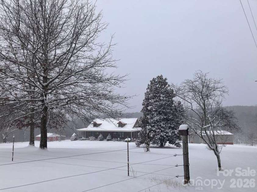 505 Glover Road, Ellenboro, NC 28040.  MLS# CAR4390843, YatesRealty ID 32171. Winter Wonderland View