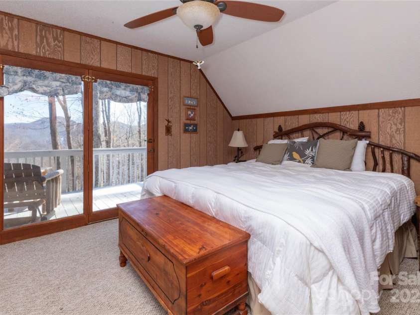 88 Siler Lane, Mars Hill, NC 28754.  MLS# CAR4186167, YatesRealty ID 3218. Primary bedroom which is on the top floor looking north.