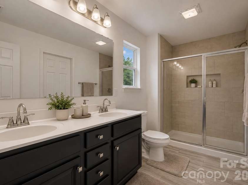 427 Amberly Circle, Pageland, SC 29728.  MLS# CAR4393996, YatesRealty ID 32180. Primary bathroom (virtually staged)