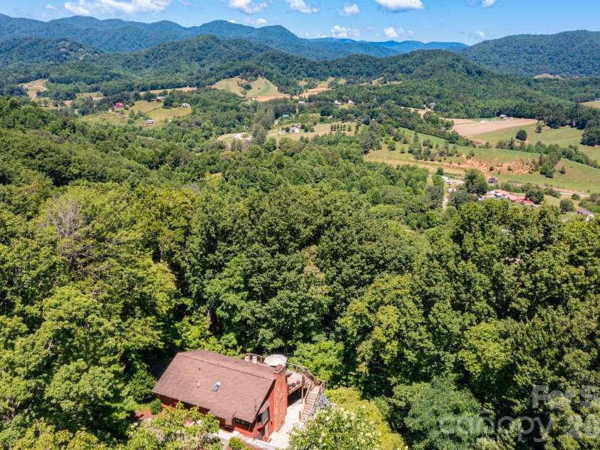 168 Blossom Ridge, Leicester, NC 28748.  MLS# CAR4389201, YatesRealty ID 32199. Aerial Image - Views