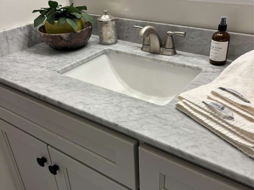 6132 Heath Ridge Court, Charlotte, NC 28210.  MLS# CAR4189441, YatesRealty ID 322. Gorgeous new bathroom