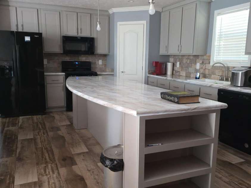 2939 Landfill Road, Mt Croghan, SC 29727.  MLS# CAR4291002, YatesRealty ID 32207. Spacious kitchen with large island with storage and plenty of cabinet space.