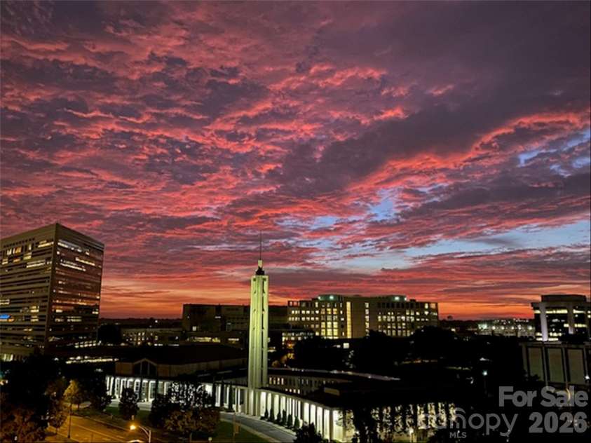 520 Martin Luther King Jr Boulevard, Charlotte, NC 28202.  MLS# CAR4346593, YatesRealty ID 3221. Sellers personal sunrise photo