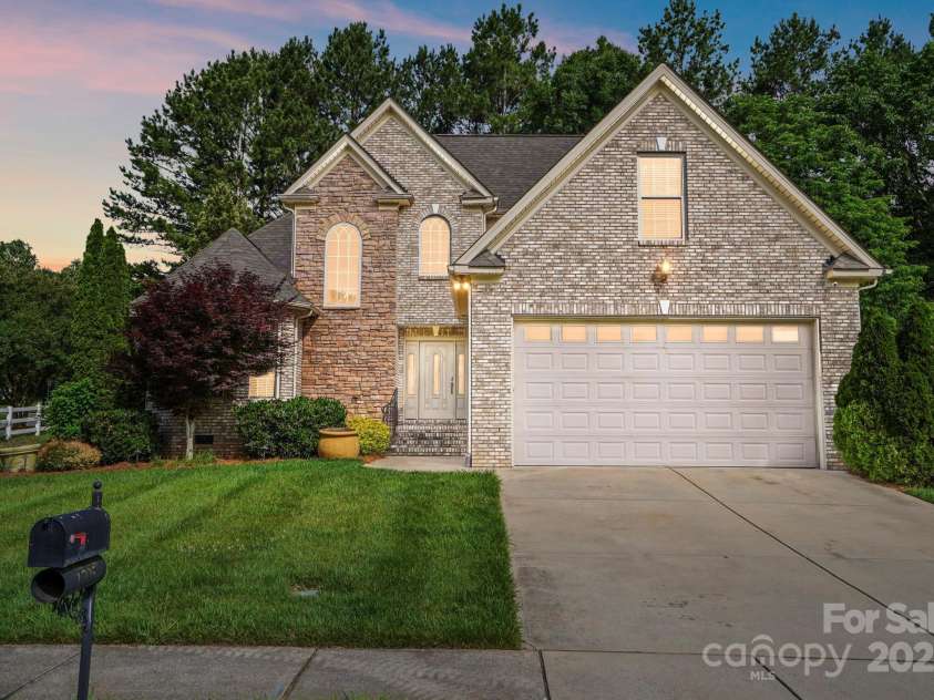 1705 Townsend Lane, Rock Hill, SC 29730.  MLS# CAR4260528, YatesRealty ID 32214. Front elevation twilight