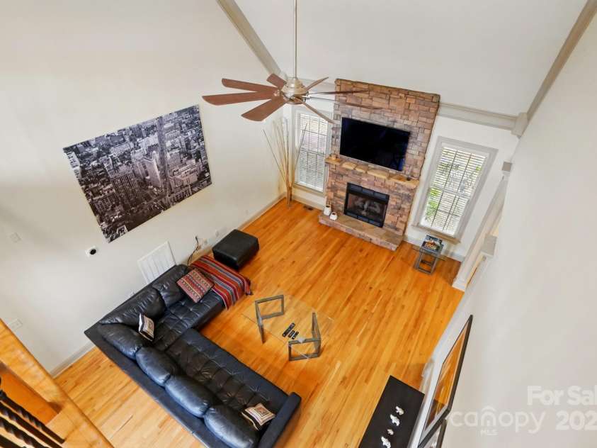 1705 Townsend Lane, Rock Hill, SC 29730.  MLS# CAR4260528, YatesRealty ID 32214. Great room view from catwalk