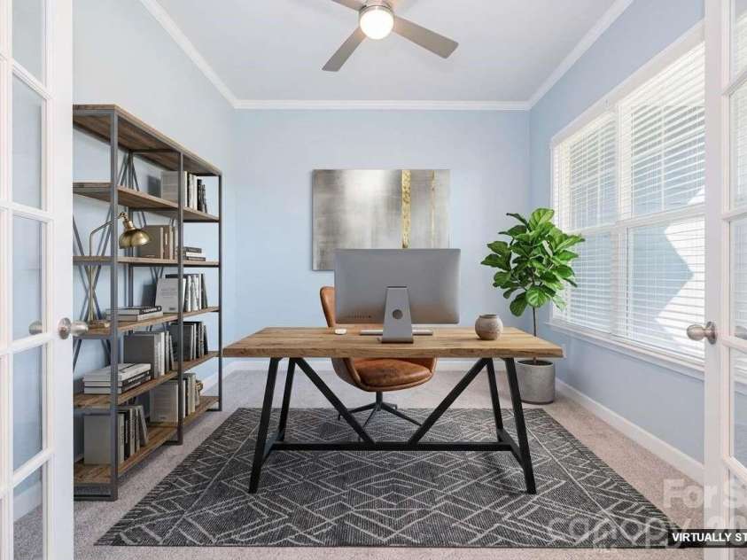 456 Lucky Drive, Concord, NC 28027.  MLS# CAR4313263, YatesRealty ID 32227. Virtually stage office.