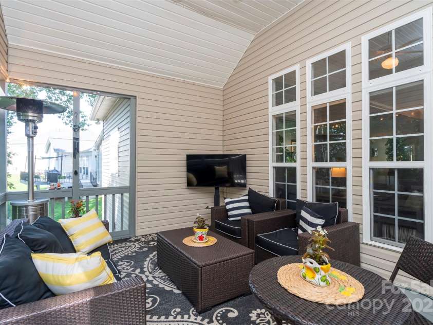 126 Doyle Farm Lane, Mooresville, NC 28115.  MLS# CAR4270254, YatesRealty ID 32228. Private Screened Porch
