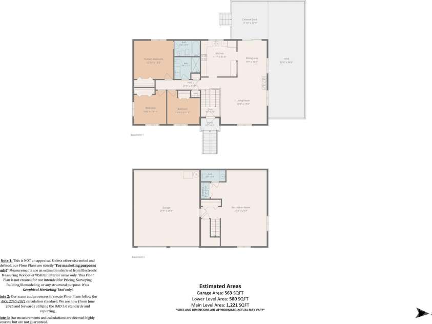 372 Shady Ridge Road, Waynesville, NC 28785.  MLS# CAR4393581, YatesRealty ID 32230. Both Floors