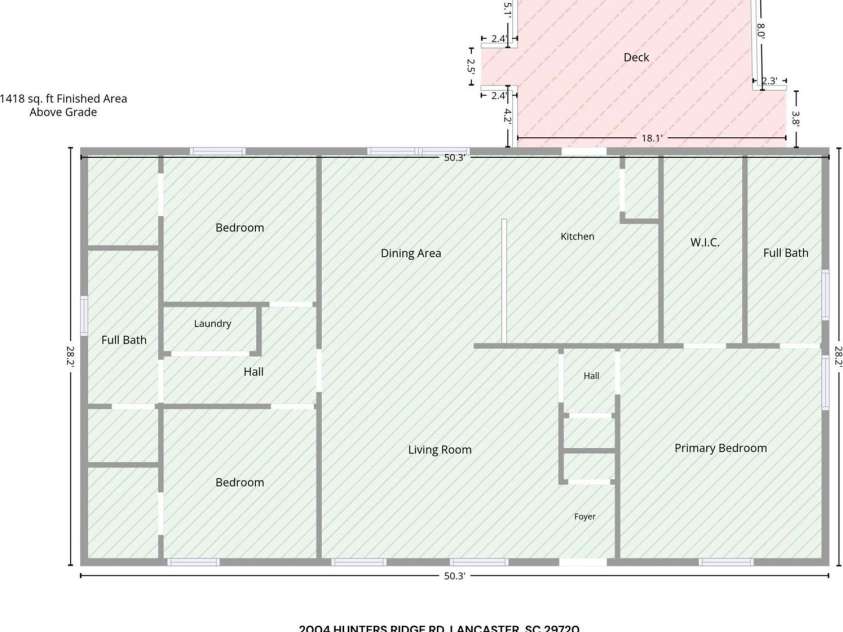 2004 Hunters Ridge Road, Lancaster, SC 29720.  MLS# CAR4393160, YatesRealty ID 32231. 