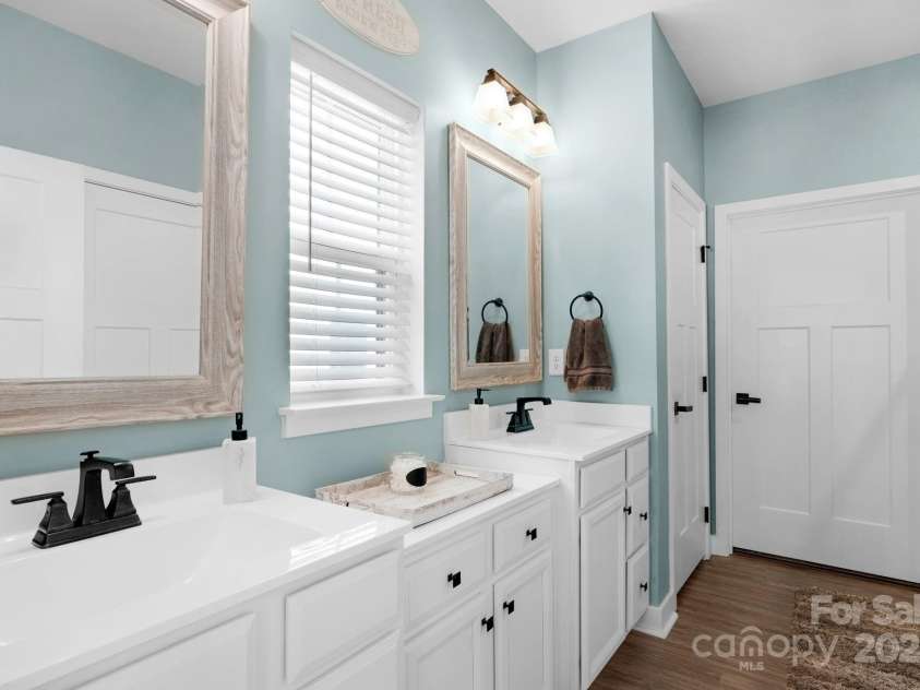 1526 Dennis Austin Lane, Indian Trail, NC 28079.  MLS# CAR4290073, YatesRealty ID 32238. Primary bathroom with large vanities