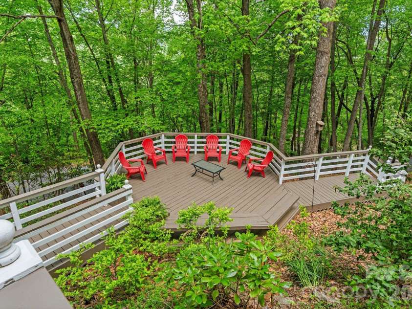 58 Sourwood Drive, Mills River, NC 28759.  MLS# CAR4390836, YatesRealty ID 32251. Sunny side deck