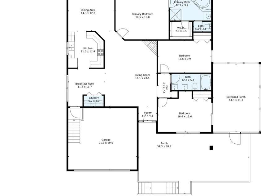 134 Downing Place, Lake Lure, NC 28746.  MLS# CAR4289968, YatesRealty ID 32258. Floor Plan
