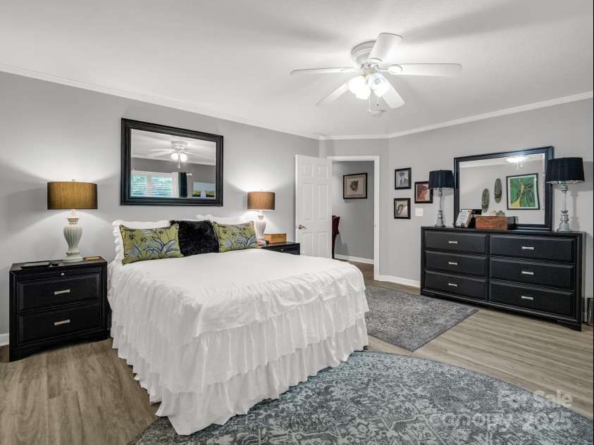 134 Downing Place, Lake Lure, NC 28746.  MLS# CAR4289968, YatesRealty ID 32258. Primary BR - Large & sep. from secondary BRs.