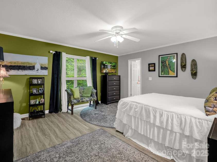 134 Downing Place, Lake Lure, NC 28746.  MLS# CAR4289968, YatesRealty ID 32258. Primary BR w/ensuite