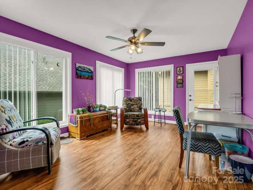 27 Gray Wolf Lane, Hendersonville, NC 28792.  MLS# CAR4285060, YatesRealty ID 32261. Sunroom Leads to Back  Patio