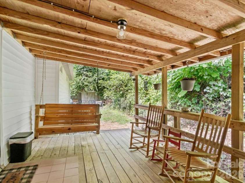2 Ray Road, Weaverville, NC 28787.  MLS# CAR4395567, YatesRealty ID 32280. Back porch