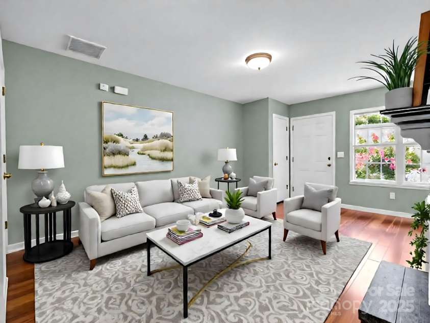 69 Wiltshire Circle, Fletcher, NC 28732.  MLS# CAR4290881, YatesRealty ID 32281. Virtually Staged - this is one way you might decorate this freshly painted home.