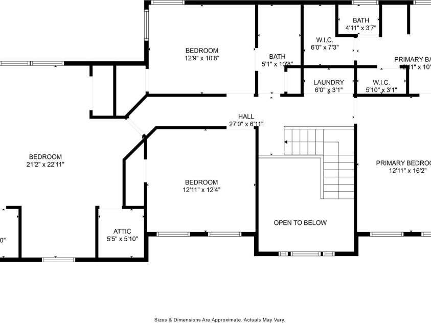 5408 Apple Glen Drive, Harrisburg, NC 28075.  MLS# CAR4273916, YatesRealty ID 32295. Upstairs layout