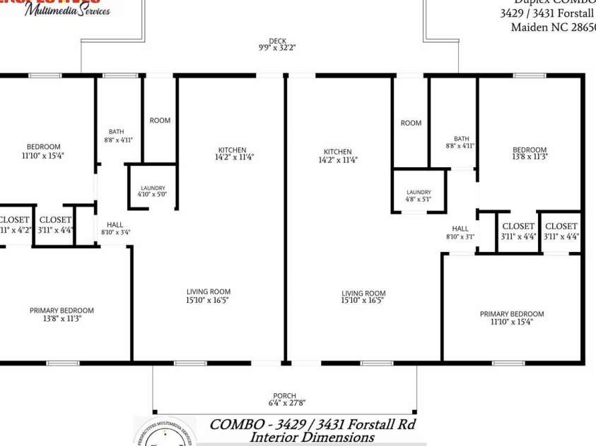 3429 & 3431 Fostall Lane, Maiden, NC 28650.  MLS# CAR4391663, YatesRealty ID 32306. 