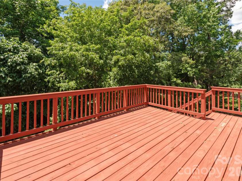 8914 Landsdowne Avenue, Harrisburg, NC 28075.  MLS# CAR4259422, YatesRealty ID 3231. View of deck from the breakfast area.