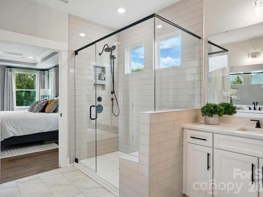 1022 Heritage Pointe, Indian Trail, NC 28079.  MLS# CAR4396519, YatesRealty ID 32322. Primary Bathroom Shower