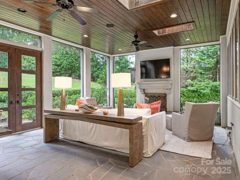 4119 Carnoustie Lane, Charlotte, NC 28210.  MLS# CAR4290999, YatesRealty ID 32332. Covered Screened Terrace