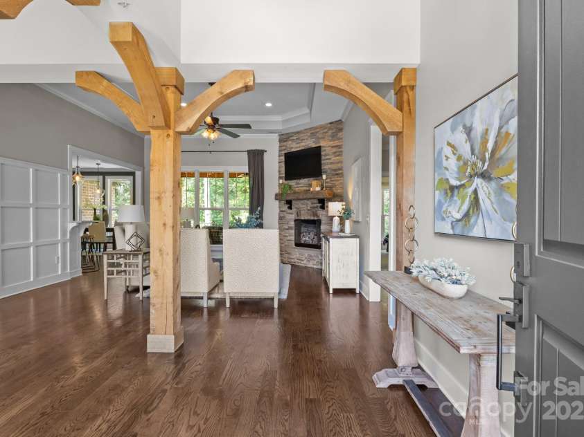 2341 Shiny Leaf Drive, Denver, NC 28037.  MLS# CAR4267140, YatesRealty ID 32355. Custom Beams