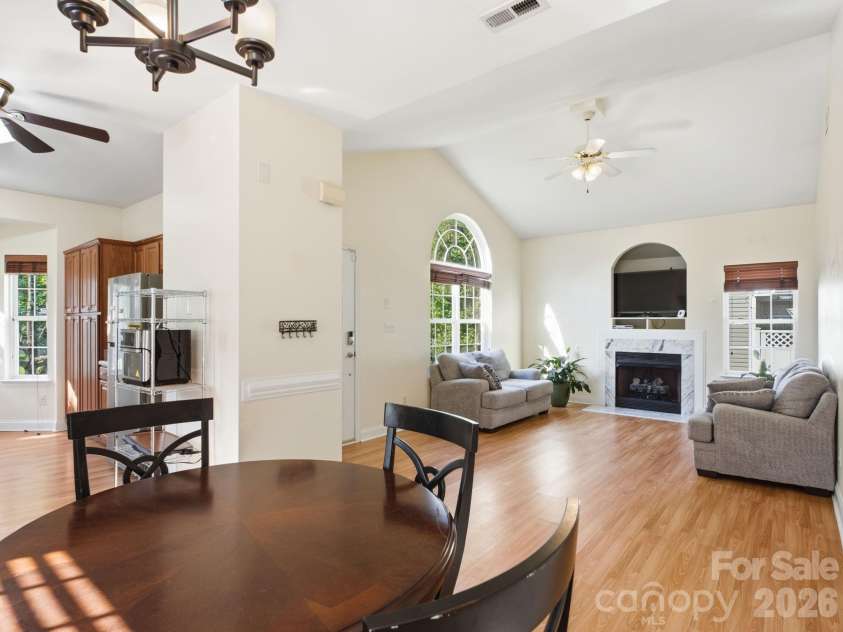 12519 Twelvetrees Lane, Huntersville, NC 28078.  MLS# CAR4375770, YatesRealty ID 32361. Dining & Living Room View