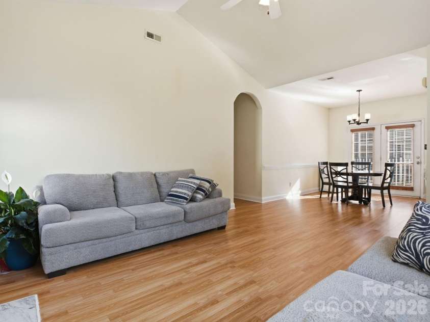 12519 Twelvetrees Lane, Huntersville, NC 28078.  MLS# CAR4375770, YatesRealty ID 32361. Living & Dining Room View