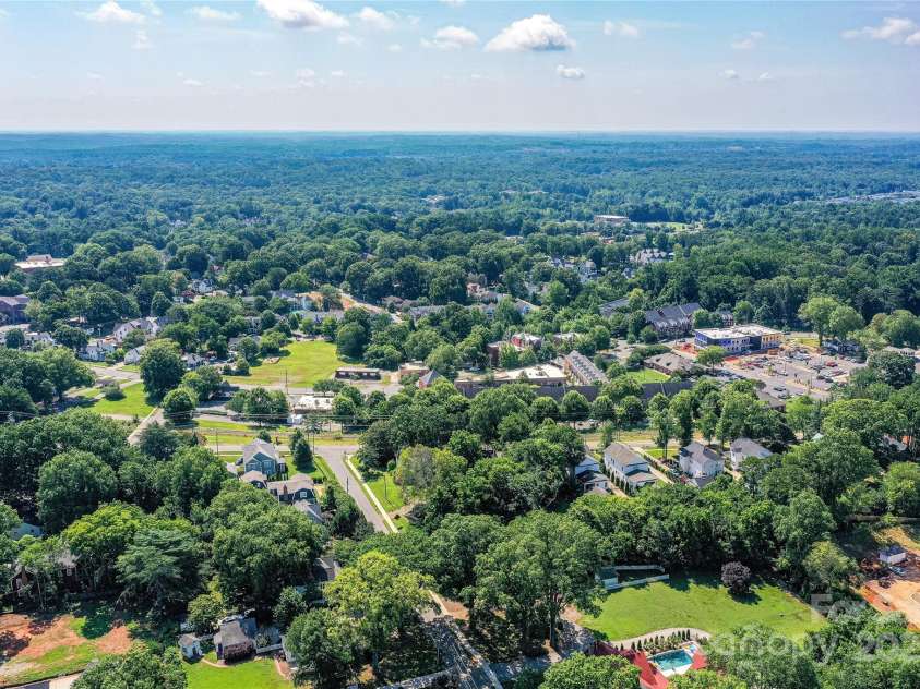 504 Potts Street, Davidson, NC 28036.  MLS# CAR4274445, YatesRealty ID 32365. Aerial view to the Southeast of parcel