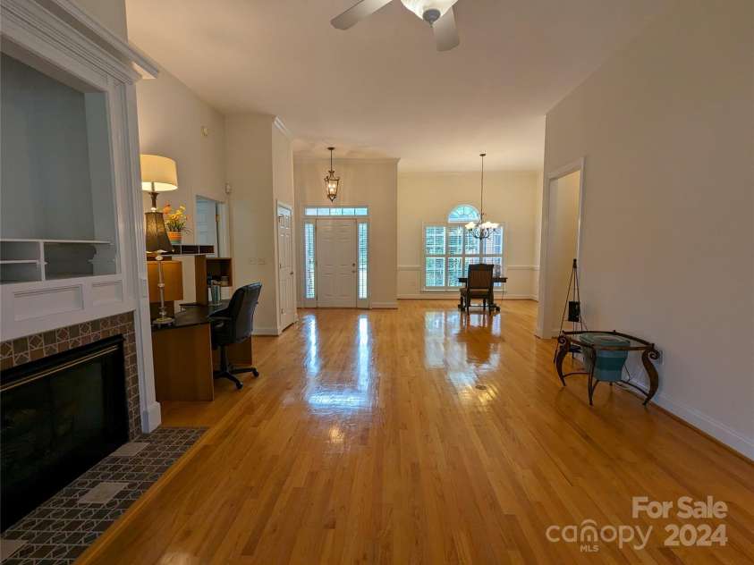 5916 Meadowmere Drive, Monroe, NC 28110.  MLS# CAR4142140, YatesRealty ID 3237. View from Great Room to Foyer