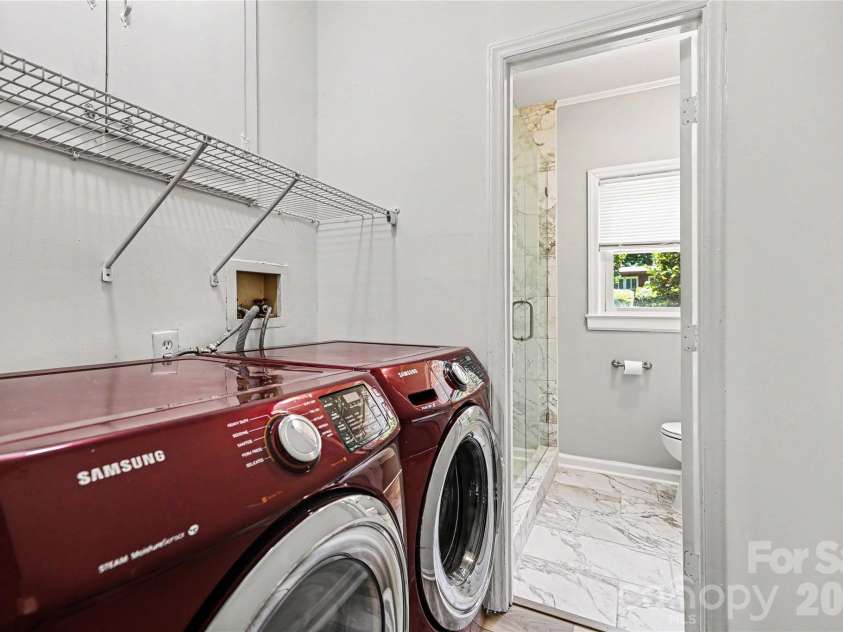 1410 Burnley Road, Charlotte, NC 28210.  MLS# CAR4380063, YatesRealty ID 32378. Laundry Closet