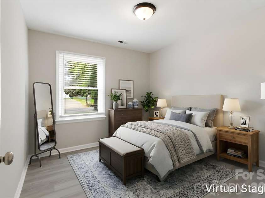 2725 Thornton Road, Charlotte, NC 28208.  MLS# CAR4394412, YatesRealty ID 32383. Walking into the first bedroom (virtually staged & enhanced).