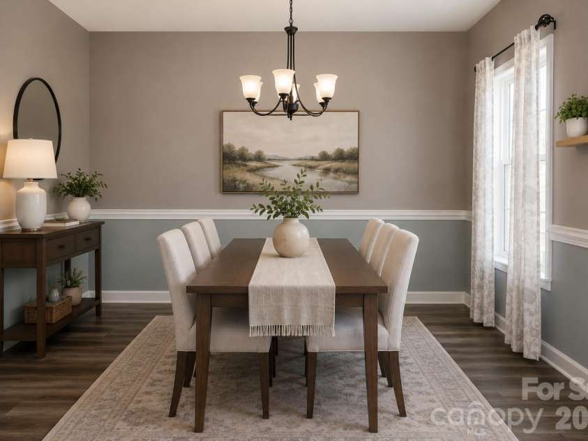 1034 Arrowhead Drive, Concord, NC 28025.  MLS# CAR4394849, YatesRealty ID 32388. Virtually staged dining room