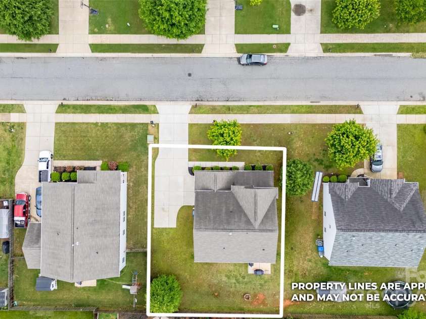 128 Millen Drive, Mooresville, NC 28115.  MLS# CAR4234778, YatesRealty ID 32390. Drone view of 128 Millen Drive