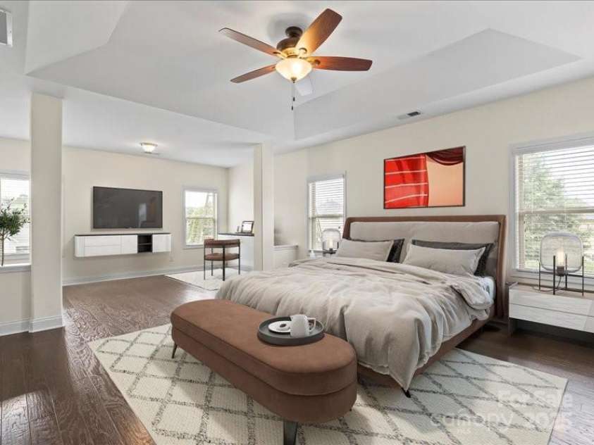 1011 Potomac Road, Indian Trail, NC 28079.  MLS# CAR4253681, YatesRealty ID 32392. Virtually Staged Primary Suite