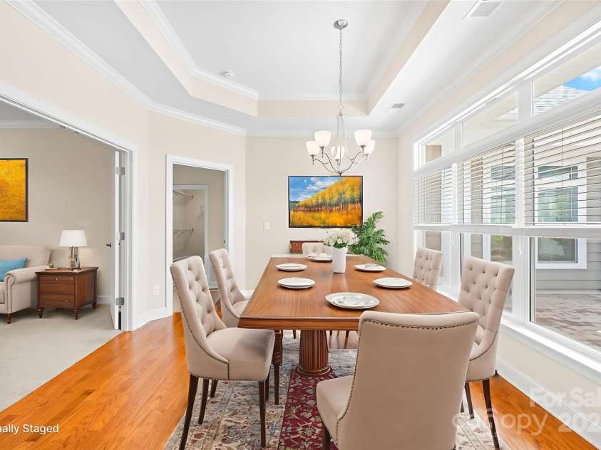 135 Valleymist Lane, Mooresville, NC 28117.  MLS# CAR4278379, YatesRealty ID 32395. Virtually staged dining room