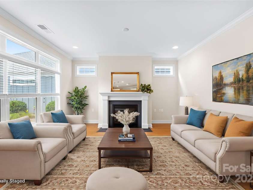 135 Valleymist Lane, Mooresville, NC 28117.  MLS# CAR4278379, YatesRealty ID 32395. Virtually staged living room