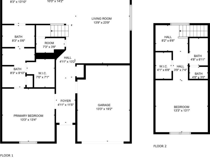 8 Beekeeper Trail, Swannanoa, NC 28778.  MLS# CAR4280414, YatesRealty ID 32396. Main level and upstairs floor plan-