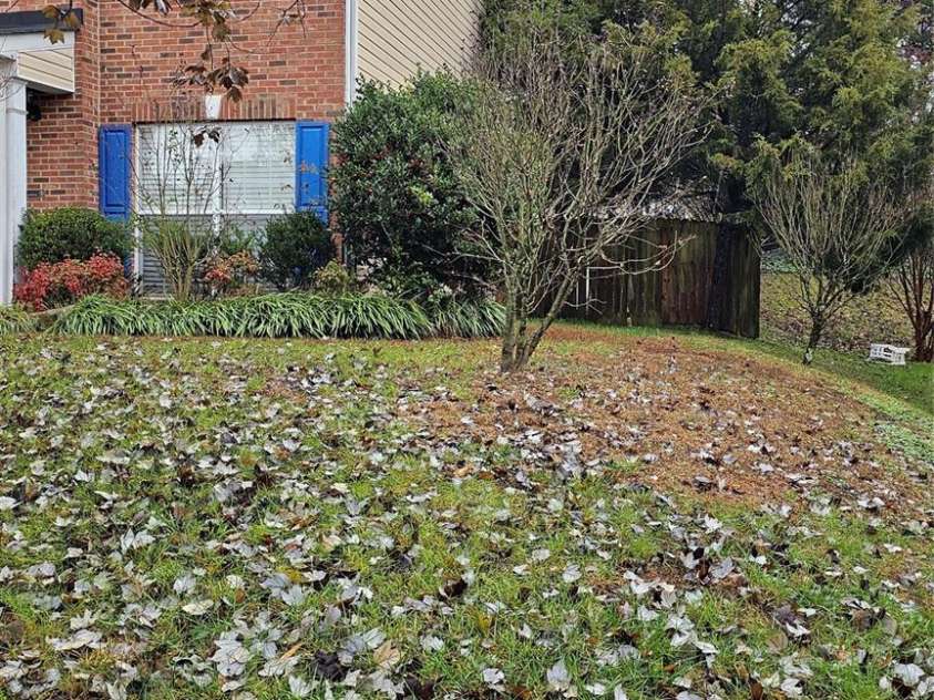 6334 Dillard Ridge Drive, Charlotte, NC 28216.  MLS# CAR4206693, YatesRealty ID 324. View from the right of the house and the fence enclosing the backyard. 